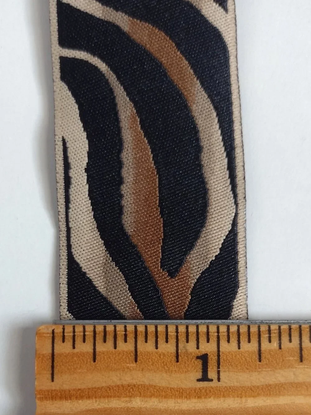 Animal Print Trim Ribbon lot of 3, spots stripes, grosgrain smooth-face jacquard